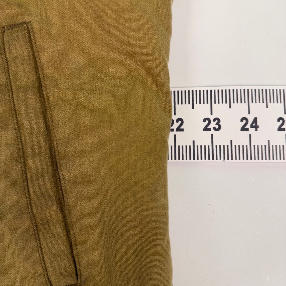 Outback Men's M Oilskin Canvas Waxed Vest Tan Black Workwear Lined Full Zip READ - Picture 8 of 14